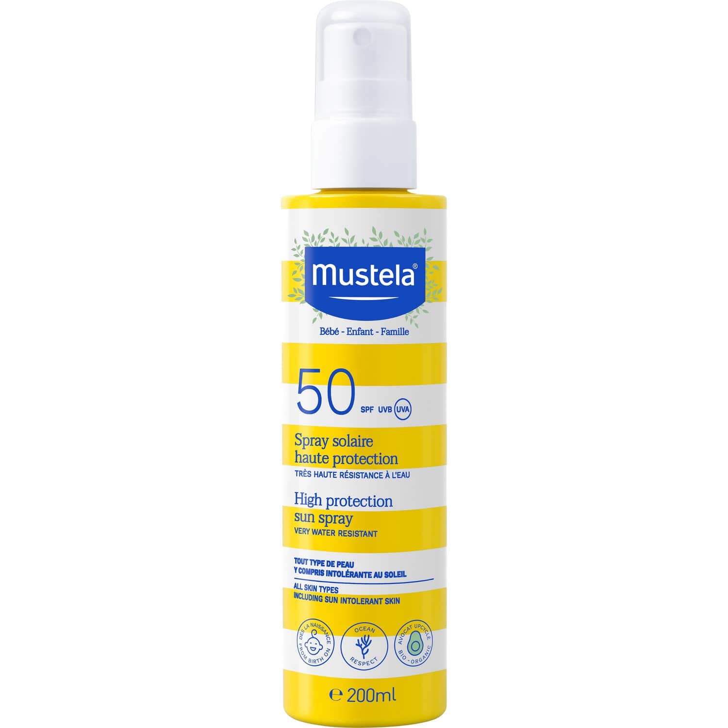 Mustela Spray Solaire Protection Haute SPF50 200 ml